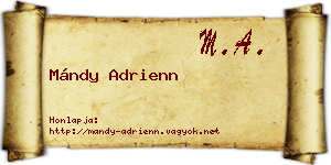 Mándy Adrienn névjegykártya